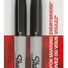 Tuschpennor Sharpie Svart Fine, 2-pack