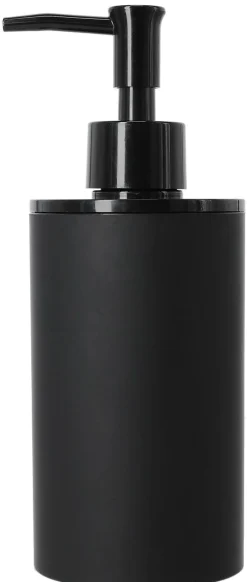 Tvålpump i plast, mattsvart, 350 ml