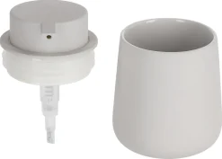 Tvålpump i stengods, beige