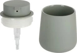 Tvålpump i stengods, grön