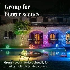 Twinkly Icicle RGB+W LED 5 m istappsslinga utomhus / inomhus.