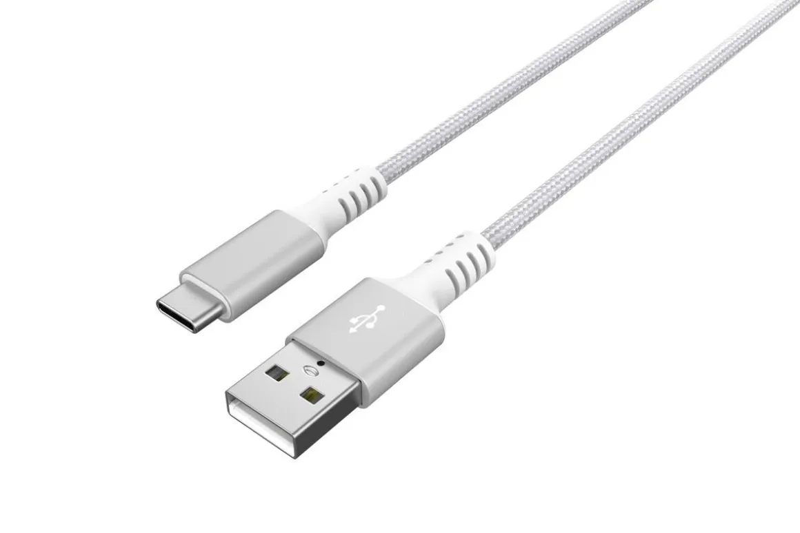 Tygklädd USB C kabel 1,5m USB-A till USB-C Clas Ohlson