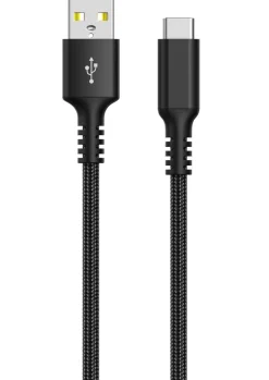 Tygklädd USB C kabel 3m USB-A till USB-C Clas Ohlson