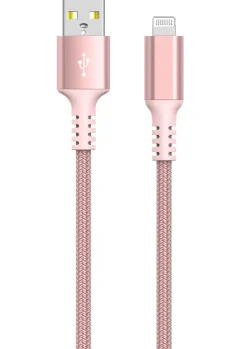 Tygklädd USB-A till Lightning laddkabel för iPhone 3m Clas Ohlson