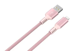 Tygklädd USB-A till Lightning laddkabel för iPhone 3m Clas Ohlson