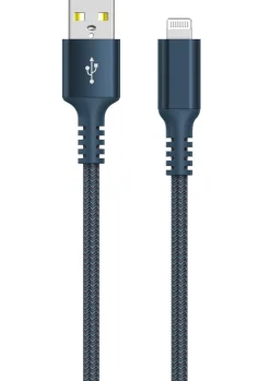 Tygklädd USB-A till Lightning laddkabel för iPhone 3m Clas Ohlson