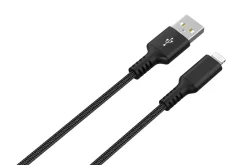 Tygklädd USB-A till Lightning laddkabel för iPhone 1,5m Clas Ohlson