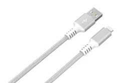 Tygklädd USB-A till Lightning laddkabel för iPhone 3m Clas Ohlson