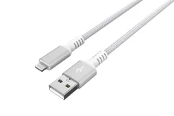 Tygklädd USB-A till Lightning laddkabel för iPhone 3m Clas Ohlson