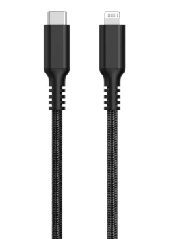 Tygklädd USB-C till Lightning laddkabel för iPhone 3m Clas Ohlson