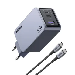Ugreen Nexode Pro USB-C laddare 100 W 3 portar, GaN