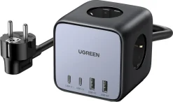 Ugreen Diginest Cube grenuttag och laddare USB-C, USB-A