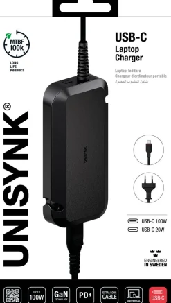 Unisynk USB-C laddare 100 W, för bärbar dator
