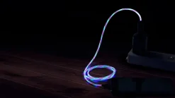 USB-A- till USB-C laddkabel med ljuseffekt, 1 m