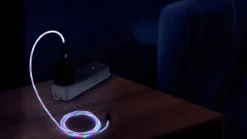 USB-A- till USB-C laddkabel med ljuseffekt, 1 m
