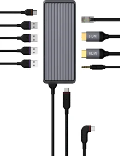 USB-C dockningsstation 10 portar