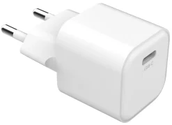 USB-C PD laddare med kabel, 1 m, 20 W, vit