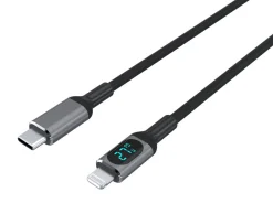 USB-C- till Lightning-kabel med display, 1 m