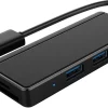 USB-hub 3 x USB-A och minneskortläsare