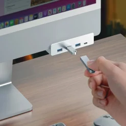 USB-hubb med bordsfäste 4 portar