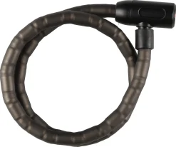 Vajerlås cykel, moped med 4 nycklar, svart, 18 mm 1 m