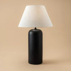 Valfrid stor bordslampa keramik svart, 66,5 cm, Northlight