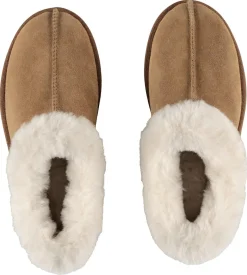 Varma innetofflor mocka dam och herr, beige