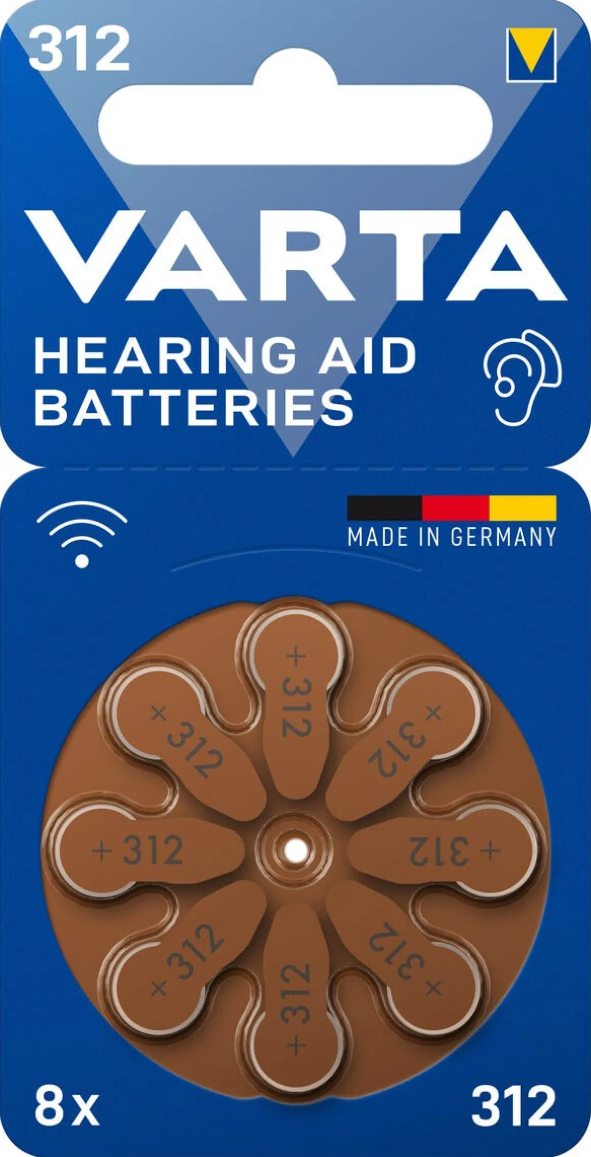 Varta HAB 312 hörapparatsbatteri 1,4 V, 8-pack
