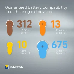Varta HAB 312 hörapparatsbatteri 1,4 V, 8-pack