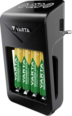 Varta LCD Plug Charger+ batteriladdare, 2600 mAh