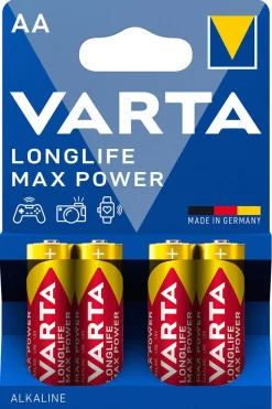 Varta Longlife Max Power AA/LR6-batterier, 4-pack