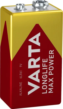 Varta Longlife Max Power 9 V batteri, 1 pack