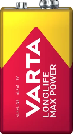 Varta Longlife Max Power 9 V batteri, 1 pack