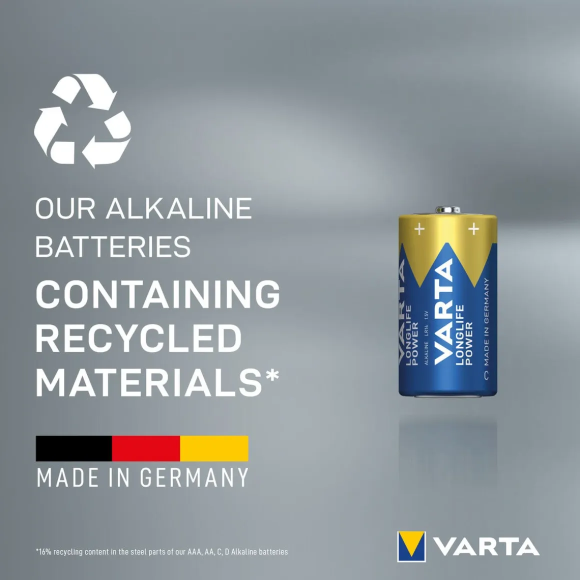 VARTA Longlife Power C / LR14 batteri, 2-pack