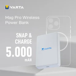Varta MagPro Wireless trådlös powerbank 5000 mAh