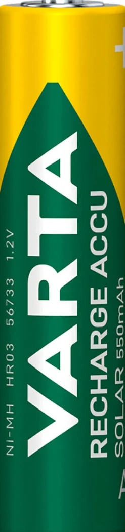 Varta Solar laddbara AAA/HR03-batterier, 2-pack