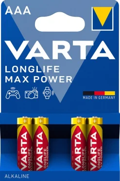 Varta Longlife Max Power AAA/LR03-batterier, 4-pack