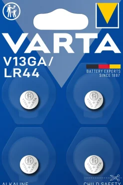 Varta V13GA/LR44 alkaliskt batteri 1,5 V, 4-pack