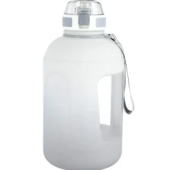 Vattenflaska 2,2 liter, pip och måttskala, grå