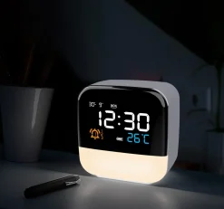 Väckarklocka Cube med Wake-up Light, digital