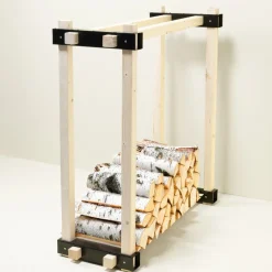 Ventura vedförvaringsbeslag svart, 370 x 63 mm, 2-pack