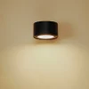 Vägglampa uppladdningsbar, dimbar LED, USB, svart
