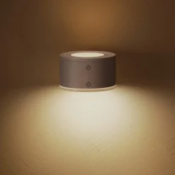Vägglampa uppladdningsbar, dimbar LED, USB , vit