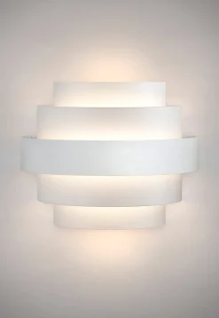 Vägglampa Nora utomhus, upp och ner vit, Airam