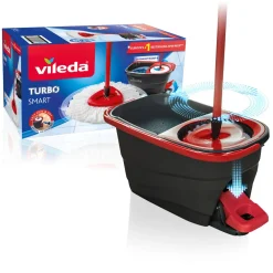 Vileda Turbo Smart golvmopp, set med hink och urvridare