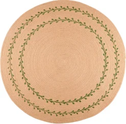 Vändbar julgransmatta, hampa, 90 cm