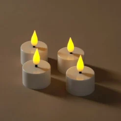 Värmeljus LED uppladdningsbara 4-pack Northlight