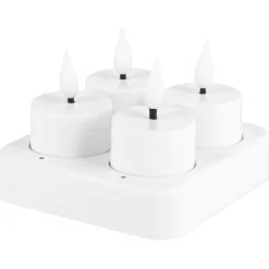 Värmeljus LED uppladdningsbara 4-pack Northlight