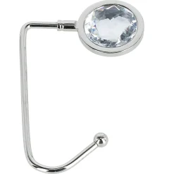 Väskhängare bord, silver med dekorsten