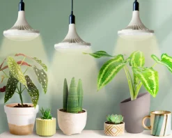 Växtlampa LED E27 fullspektrum, odlingslampa inomhus, 32 W
